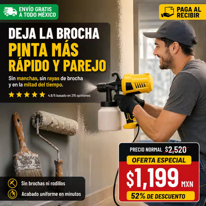 Pistola Eléctrica de Pintura para Acabado Profesional