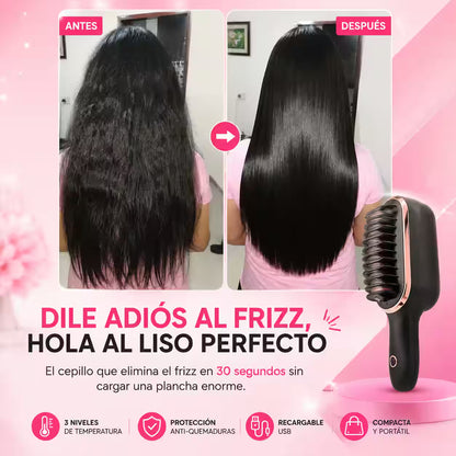 ✨Cepillo Alisador Antifrizz Portátil Recargable
