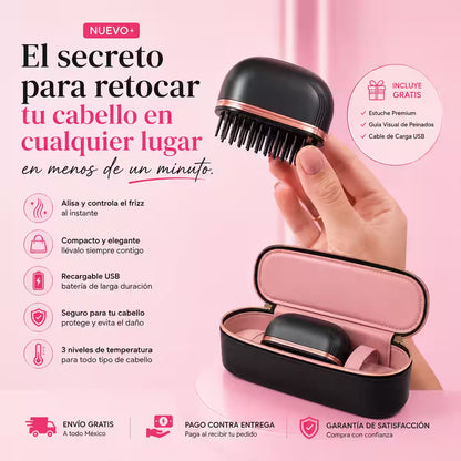 ✨Cepillo Alisador Antifrizz Portátil Recargable