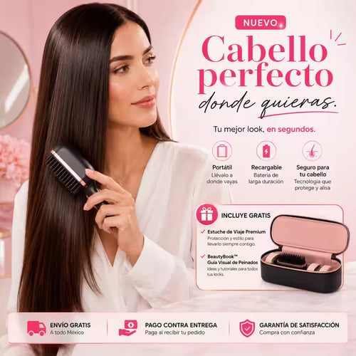 ✨Cepillo Alisador Antifrizz Portátil Recargable